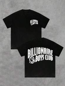 Graphic Cotton-Shirt  Men 1Pcs Casual Comfortable  Cotton Double - Sided Digital Printing - Shirt With Style Y2K,Oversize Plus Size Men's S To 5XL,Summer Tee - 黑色 - 查看 1