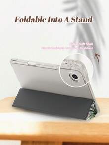 1pc Coconut Tree Striped Pattern Tablet Protective Case, Compatible With IPad 10.2" 10th/ (A16) 11" 11th 2025, Pro 11" 2021/2020, Galaxy Tab A8 10.5" 2022, Matepad 10.4/Tab, With Pencil Slot, Anti-Drop, Tablet Stand Protective Cover, Support Auto Sleep/Wake - Multicolor - View 5