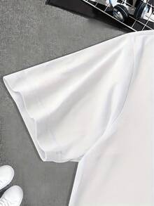 Camiseta de Algodón Cómoda y Elegante para Hombre, Ropa Casual de Verano para Hombre, Ropa Masculina, Camisetas para Hombre - Blanco - Ver 2