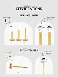 IN Z 1 chiếc khuyên môi dạng đinh tán phẳng, bằng bạc sterling 925, đính đá mặt trăng tự nhiên nguyên chất và mặt dây chuyền hình ngôi sao bốn cánh | Khuyên tai nhỏ | Khuyên tai xếp lớp | Khuyên tai hình ngôi sao bốn cánh | Trang sức bạc sterling 925 | Thích hợp cho nữ đeo hàng ngày | Bán lẻ 1 chiếc (không phải 1 đôi) - Nhiều màu - Xem 8