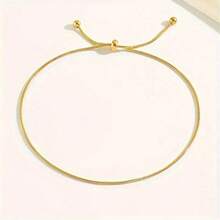 Personalized Simple Adjustable Women's Anklet Minimalist Style Foot Jewelry Beach Party Daily Wear Anklet - Vàng - Xem 2