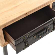 Coffee Table Solid Fir Wood 115x55x50 Cm - Brown - View 6