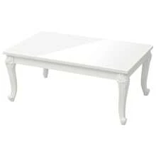 Coffee Table High Gloss White 100x50x42 Cm Engineered Wood - White - View 2