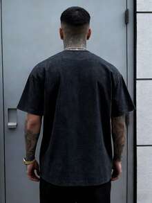 100 Percent Cotton , Retro Washed Graphic T-Shirt,1PC Hooded Sweater, Eve X Mark Pink Acid Printed Hooded Sweater, Invincible , Super Comfortable Soft Pocket, Suitable For Street Wear In Autumn And Winter, Comfortable Skin-Friendly Fabric, The Best Gift, Machine Washable, Unisex, Hooded Sweater Is A Music Team. ,Summer Outfits For Woman - 黑色 - 查看 2