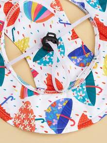 1pc Cute Polyester Wind-Resistant Sun Hat With Ear Holes, Adjustable, Suitable For Small Pet Dogs To Wear Outdoors All Year Round - Multicolor - View 5