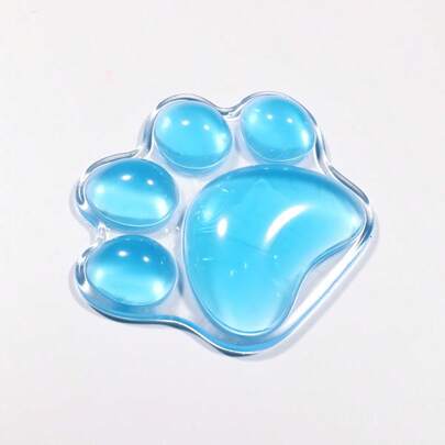 人体工学硅胶鼠标腕托 - 透明可爱猫爪鼠标腕垫，为打字和游戏提供舒适支撑