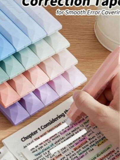Correction Tape For Smooth Coverage Of Errors, Waterproof, Quick-Drying, Anti-Stain, Smooth Writing And Comfortable Grip, Durable, Suitable For Art Creation, Writing, Back To School Supplies, Office, Classroom, Home Use, Winter Goods, Thanksgiving, Christmas, Saudi National Day, Birthday, Holiday, New Year, Valentine's Day, Gifts For Boyfriend/Girlfriend, Adults