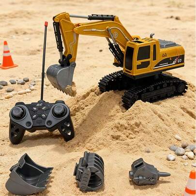 [Multi-Functional] Remote Control Excavator Toy - Lightweight, Long-Lasting Play, Suitable For Boys, Construction Toy, Engineering Vehicle Toy, Perfect For Christmas, Birthday, Thanksgiving, Easter Gifts