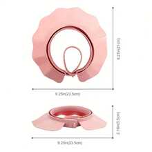 1pc Adjustable Elastic Baby Shower Cap, Waterproof Shampoo Bath Hat With Ear And Eye Protection Design, Kids Shampoo Bath Cap - Multicolor - View 3