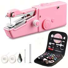 Portable Handheld Sewing Machine Set, Includes Sewing Kit, Suitable For DIY, Garment Making And Travel. The Set Contains Random Color Accessories, A Handheld Sewing Stapler, A Compact And Simple Sewing Machine (Suitable For Beginner Travelers), And A Mini Sewing And Embroidery Tool Kit. Durable And Available In Multiple Colors. - Multiple Styles - View 14