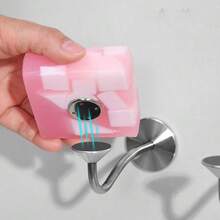 1个不锈钢皂盒厨房耳环架分配器磁性壁挂支架带吸盘碟 - 多色 - 查看 6