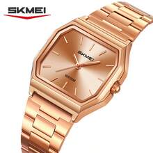 Reloj de cuarzo clásico de alta calidad para hombres Skmei 2638, con correa de acero inoxidable original y resistente al agua, diseño sencillo - Unitalla - Ver 14