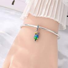 Mặt dây chuyền hình mèo con mạ bạc, thích hợp để gắn vào vòng tay 3mm, đồ trang sức thời trang tự làm cho nữ, quà tặng ngày lễ/sinh nhật. - Nhiều màu - Xem 4