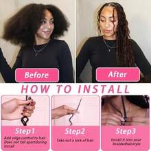 Human Braiding Hair For Boho Braids Body Boho Hair For Braiding Knotless 15A Body Wave Bulk Bohemian Natural Black 100% Unprocessed Body Human Hair Extensions 1 Bundles /50g - Natural Black - 查看 11