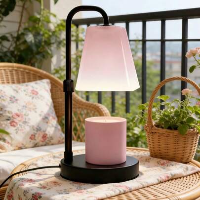 xoddi 1 Pcs Timer & Dimmer Candle Warmer Lamp, Frosted Eye-Protect Wax Melter, Adjustable Height Bedside Light, Metal Base Home Decor Gifts For Birthday, Housewarming, Mother's Day, Valentine's Day, Christmas