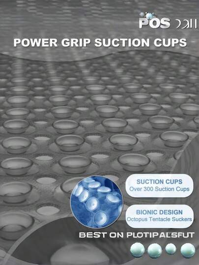 Anti-Slip Bath Mat - PVC Bathtub Extension Model With Suction Cups And Shower Mat For Machine Washing. Large-Sized Bathroom Anti-Slip Mat - Strong Suction Cups And Drainage Holes Design, Quick Drying And Machine Washable, Comfortable, Suitable For Bathtubs And Bathroom Floors.