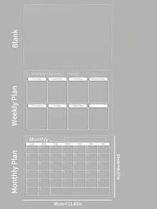 1pc Vertical Blank Whiteboard With White Lines For Weekly & Monthly Planning, Erasable Writing Board - Acrylic Sheet - View 12