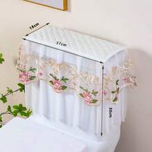Universal Toilet Tank Cover, Lace Toilet Tank Lid Cover, Dust-Proof Toilet Tank Lid Cover - View 3