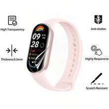 OUKNOEO 6片/套 透明亮面软质智能手表屏幕贴膜，兼容小米手表/手环10/9/8/7 Pro/6/5系列，24小时自动修复气泡，高清TPU材质 - 6Pcs - 查看 3