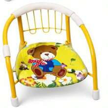 Silla metálica infantil con estampado de dibujos animados lindos - Amarillo - Ver 3