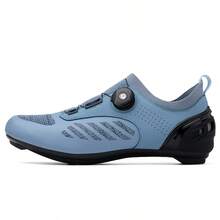 Giày đạp xe unisex dành cho nam và nữ, giày đua xe đạp đường trường tự khóa, giày thể thao tốc độ cho nữ, giày đạp xe đường trường có đinh SPD. - Màu xanh lam - Xem 5