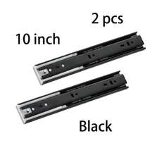 Bộ 2 ray trượt ngăn kéo rộng 45mm, ray trượt mở rộng toàn phần, không tay cầm, thích hợp cho tủ trang điểm, tủ đựng đồ, nhà bếp, nội thất phòng ngủ, ray trượt mở rộng toàn phần 10/12/14 inch. - AA - Xem 11