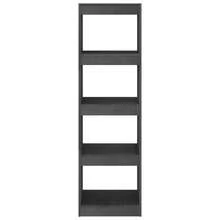 Book Cabinet Room Divider Grey 40x30x135.5 Cm Pinewood - 灰色 - 查看 5