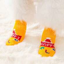 4pcs Anti-Slip Anti-Scratch Pet Socks Cats And Dogs, Paw And Leg Warmer, Pet Shoes Chihuahua, Pomeranian, Corgi - Xám - Xem 2