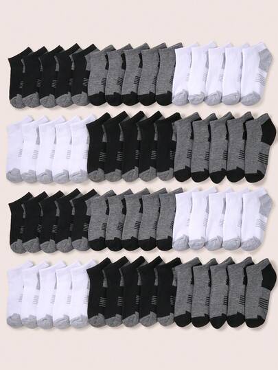 15/30 Pairs Of Children's Boat Socks, Children's Bare Socks, Suitable For Daily Life/Wear, Patchwork Contrasting Design, Suitable For Boys And Girls To Wear During The School Season, Suitable For Running, Sports Socks, Suitable For Children Aged 1-16, Birthday Gift For Children Aged 1-16, Suitable For All Seasons, Breathable, Comfortable, Soft
