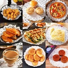 50pcs Round White Paper Doilies, Lace Baking Cups, Suitable For Crafts, Tableware Decor, Party, Wedding, Cakes, Desserts, Baking, Grilling, Fried Foods - White - View 8