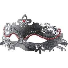 Mặt nạ đôi - Mặt nạ kiểu La Mã Hy Lạp dành cho nam và mặt nạ kim loại kiểu Venice dành cho nữ, thích hợp cho lễ hội Carnival, Halloween. - Màu đen mờ - Xem 5