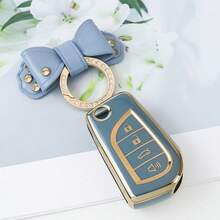 4-Button TPU Car Key Case With Keychain, Suitable For Land Cruiser, Tundra, Camry, RAV4, Highlander Smart Key Fob - 4 Buttons - View 14