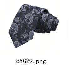 1pc Men's Necktie, Suitable For: Wedding, Business, Casual, Party. Interesting Pattern, Cashew Flower Tie, Stain-Resistant & Wrinkle-Resistant, Striped Polka Dot Retro Tie, Paisley Fabric - Multicolor - View 8