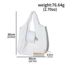 1pc Reusable Mini Keychain Tote Bag With Key Ring, Foldable Supermarket Shopping Bag, Daily Use Accessory - Multicolor - View 17