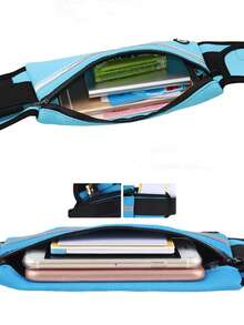 1个创意新款时尚隐形旅行腰包，防盗腰包，多功能超薄防水运动腰包，可装手机、钥匙、卡片、硬币、耳机、纸巾、护照等物品，适合日常使用、运动、跑步、徒步、登山、骑行、健身、上学和居家使用，是旅行、度假旅行和旅行配件的必备品。 - 彩色 - 查看 8