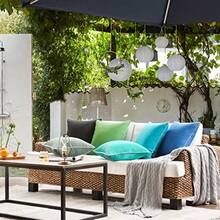 Phantoscope - 2 fundas de almohada decorativas impermeables cuadradas para exteriores e interiores verde bosque 45 x 45 cm - Verde bosque - Ver 7