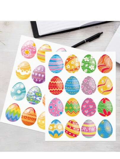 Paquetes de 12, 24 y 48 piezas. Juegos de pegatinas de Pascua, pegatinas impermeables de huevos de Pascua y conejos de dibujos animados, adecuadas para estudiantes, adolescentes y adultos. Pegatinas de vinilo lindas para decoraciones de fiestas, botellas de agua, coches y álbumes de recortes.