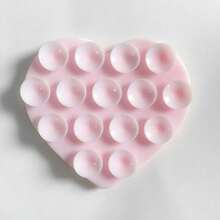 1pc Creative Double-Sided Heart Shaped Strong Silicone Suction Cup Phone Case, Adjustable Non-Slip Portable Silicone Suction Cup Phone Holder, Compatible With Android Phones, Birthday Gift Phone Accessory - Multicolor - View 6