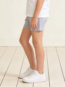 10 piezas/paquete Pantalones cortos de unicolor para niñas, Leggings de color caramelo, Calzones de estilo básico, Pantalones cortos de , Adecuados para todas las estaciones - Multicolor - Ver 9