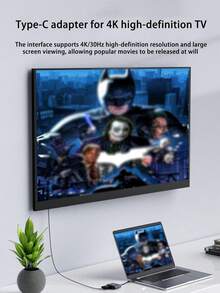 4-In-1 Type-C Hub, USB3.0 High-Speed Transfer, 4K HD, 100W PD Fast Charging, Widely Compatible - Grey - View 5