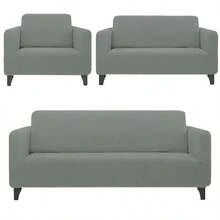 Melocotton Juego de Protector Cubre Sala Elástico Strech Fit. Renueva tu Sala sin gastar más. Juego Completo: Incluye Protectores de Sofá de 1 2 y 3 plazas. Couch Cover. Gris Claro - Gris claro - Ver 1