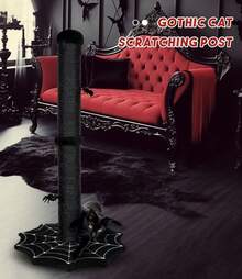 Gothic Cat Scratching Post With Spider Toys For Indoor Cats - Medium - View 8