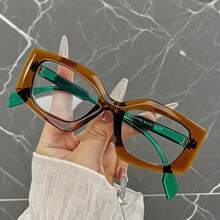 1 Piece Of Stylish Square Glasses - Non-Prescription Retro Glasses, Exquisite Geometric Design, Suitable For Both Men And Women, Modern Retro Fashion Glasses,  Accessory, Unique Eyewear, Decorative Frames, For Fashion Enthusiasts.Includes Cleaning Cloth - 黑色 - 查看 3