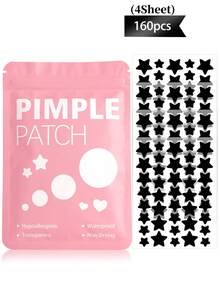 星形脸贴 - 温和不刺激，装饰性脸贴，防水透气，日常必备脸贴，方便携带，适合旅行、聚会、化妆技巧，拍照的完美道具，脸部彩绘必备 - 黑色 - 查看 9