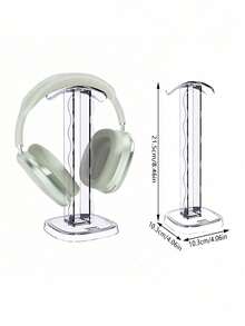 1pc Transparent Acrylic Non-Slip Stable Minimalist Design Detachable Gaming Headset Display Stand, Headphone Holder, Suitable For Over-Ear Gaming Headphones - View 2