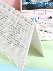 1/2pcs Cuaderno Espiral B5 con Tapa Volteable y Páginas Divididas, Diseño Minimalista y Elegante para Estudiantes Universitarios. Ideal para Notas de Clase, Estudio, Tareas, Diario y Uso Diario. - B5 - Ver 5