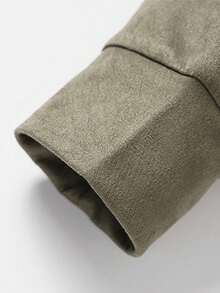 Áo sweatshirt nam màu xanh ô liu phối nhiều mảnh, cổ đứng, khóa kéo, đa năng, phù hợp mặc hàng ngày như công sở. - Màu xanh Ô liu - Xem 7