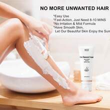 ECO FINEST 男女通用私处脱毛膏（黄瓜/玫瑰香型）：无痛脱毛膏，适用于比基尼线、腿部、腋下、私处及粗毛，蕴含角鲨烷、橄榄油、荷荷巴油，清洁滋润肌肤，温和不刺激。 - 膏狀 - 查看 6