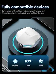 Lenovo XT53 Bluetooth Earphone With Carrying Case, Semi-In-Ear Design, Esports Gaming Mode, Low Latency, Waterproof, Sports Running, High-Quality Audio, Microphone, LED Display Battery Level, Long Lasting Wireless Earbuds Compatible With Smartphones, Tablets, Laptops - XT53 Black + Storage Bag - View 9