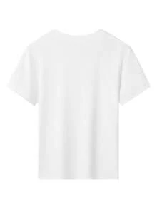 Disney 2026 Kids Short Sleeve T-Shirt For 2-14 Years Old, Unisex, Soft Breathable Fabric, Castle & Bow Graphic Tee, All-Season Casual Wear, Express Delivery - 白色 - 查看 3